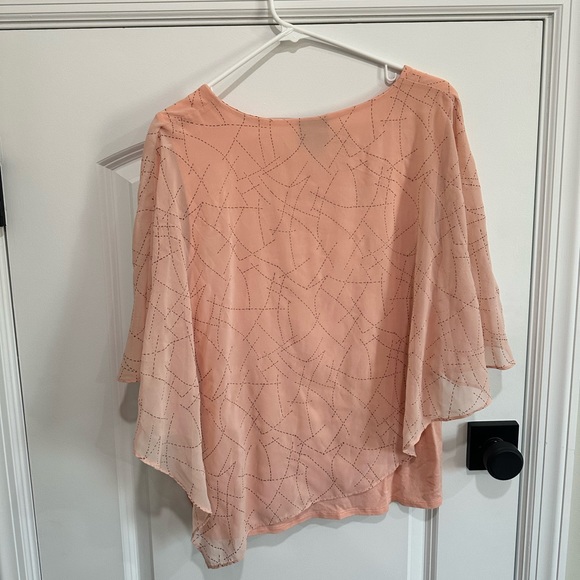 JM Collection Women’s Asymmetrical Top Rose and Gold - Large - Picture 2 of 2